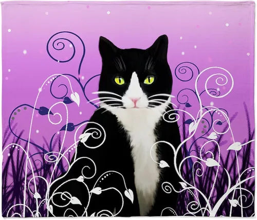 Vista 6 de CafePress Cat 571 - Manta de forro polar súper suave, 60 x 50 pulgadas