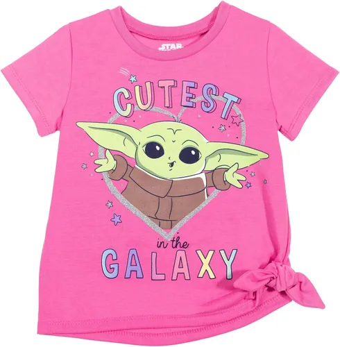 Vista 2 de STAR WARS The Mandalorian The Child Girls T-Shirt and Leggings Outfit Set Infant to Big Kid