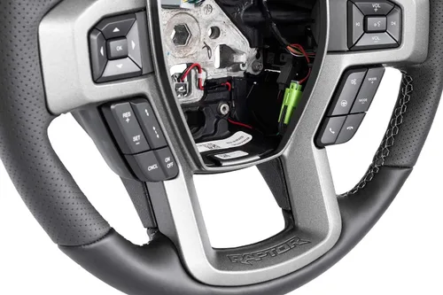 Vista 3 de Volante OEM KL3Z-3600-DA con línea de mira roja hecha para F-150 Raptor 2019-2020