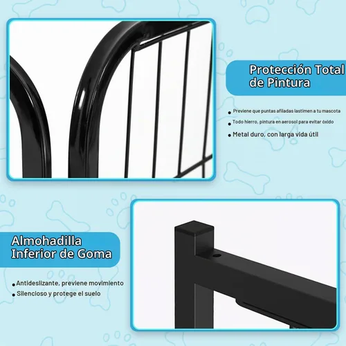 Vista 5 de BestPet Extensión de corral para perros 32 pulgadas, 2 paneles Corral resistente para mascotas con ejercicio de metal Paneles de cerca