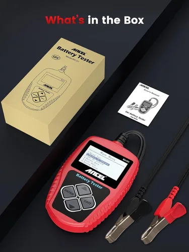 Vista 8 de Ancel BA101 potenciómetro para carga de batería automotriz profesional de 12 V, 100-2000 CCA, 220 AH, herramienta analizadora digital de células