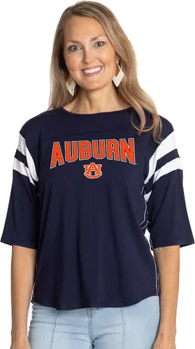 Vista 4 de Flying Colors Ropa de la colección NCAA The Abigail - Camiseta de manga 34 con cuello redondo