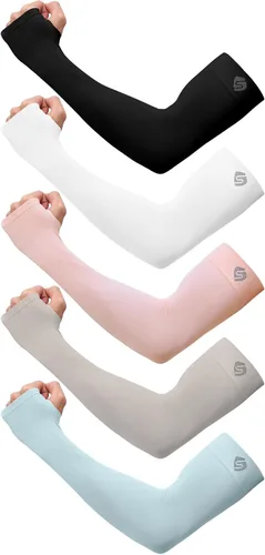 Vista 31 de Mangas para brazo, para hombres o mujeres. Para calentar o refrescar. Guantes de Compresión con factor de protección de los rayos ultravioleta UPF 1