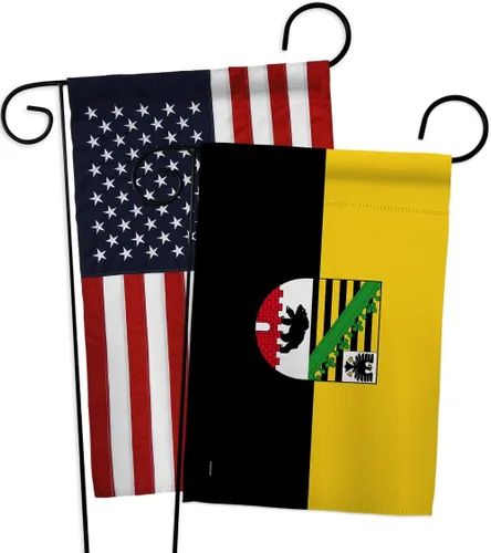 Vista 5 de Saxony Anhalt Garden Flags 2pcs Pack Regional Germany States Central Europe Territory Old History Country Particular Area Small Decorative Gift Yard