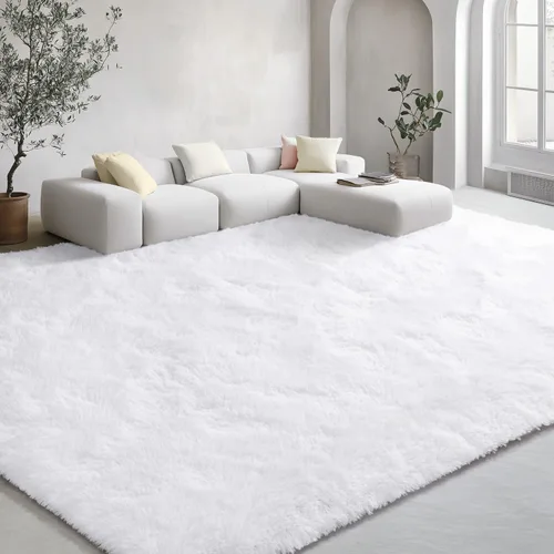 Vista 94 de EVOIONOS Alfombra Redonda Negra para Dormitorio, 4x4 Pies Alfombra de Área Circular Suave y Esponjosa para Sala de Estar, Alfombra Circular de Felpa