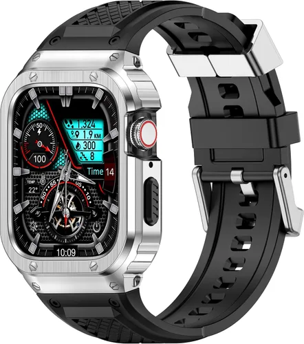 Vista 12 de Correa Deczone con Estuche de Acero Inoxidable Compatible con Apple Watch Series 9 8 7 SE 3 2 1/6 5 4 S 3 2 1 41mm 40mm 38mm, Bandas para iWatch