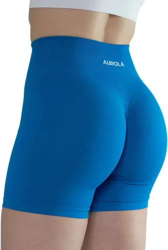 Vista 7 de AUROLA Intensify - Pantalones cortos de entrenamiento para mujer, sin costuras, para gimnasio, yoga, correr, deporte, ejercicio activo, fitness