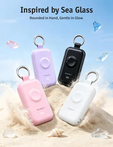 Vista 9 de RORRY CharmGo Pro - Cargador portátil de 45 W, batería de 10000 mAh Cuarzo rosa