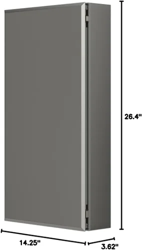 Vista 3 de Kohler CB-CLC1526FS Espejo Botiquín de Baño sin Marco, Puerta Individual, Marco Rectangular con Borde Biselado, Espejo de Gabinete de Baño, Estantes
