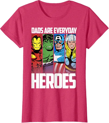 Vista 11 de Marvel Camiseta gráfica de héroes cotidianos para el Día del Padre de los Vengadores, Negro