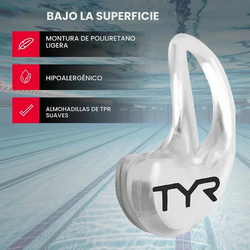 Vista 3 de TYR, pinza de natación Ergo