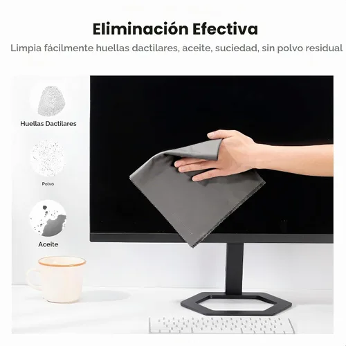 Vista 4 de K&F CONCEPT 4 paños de limpieza de microfibra extra grandes, para TV, lentes