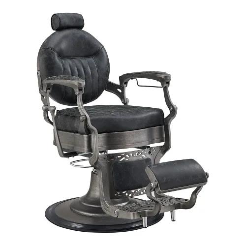 Vista 3 de Dir Silla de peluquería, sillas hidráulicas resistentes Vanquish, negro