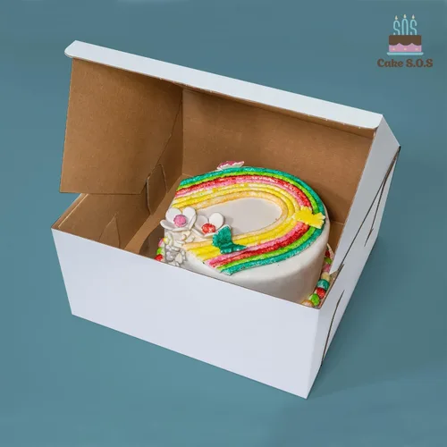Vista 7 de Cajas de pastel de papel kraft resistentes de 14 x 14 x 6 pulgadas / 35.56 x 35.56 x 15.24