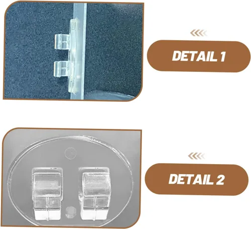 Vista 3 de 4pcs Adhesive Wall Hooks for Shower Shelves, PE Mounts