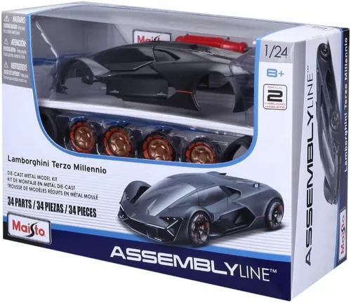Vista 4 de Maisto 1:24 Línea de montaje Lamborghini Terzo Millenio - Gris