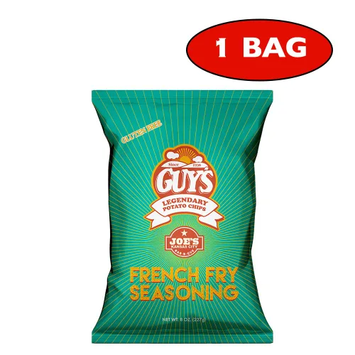 Vista 5 de Guys - Papas fritas de crema agria y cebolla, bocadillos saludables y salados con una mezcla única de especias, papas fritas naturales, papas fritas