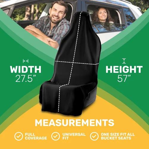 Vista 6 de UltraSport Protector de Asiento de Coche Impermeable con Toalla, Ajuste Universal, Protector de Asiento Delantero Antisudor y Antiolor, Secado