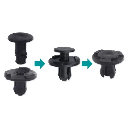 Vista 5 de Lantee 50 clips de empuje para guardabarros para parachoques de capó 01553-05323 para Nissan Sentra Rogue Murano Maxima Frontier Armada Altima 350Z