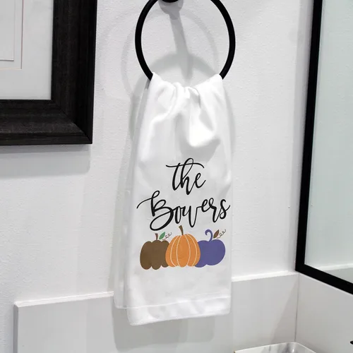 Vista 4 de Toallas personalizadas de Halloween Toallas de cocina de otoño Toallas de Halloween personalizadas Decoración de Halloween Toallas de cocina