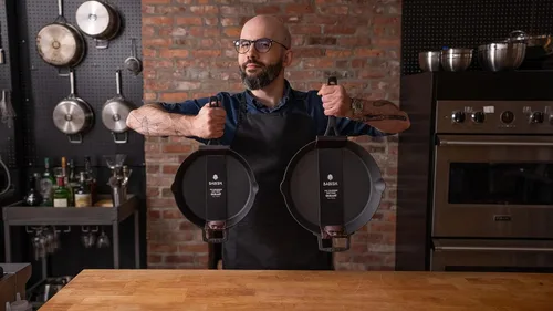 Vista 6 de Babish Sartén presazonada de hierro fundido, 12 pulgadas