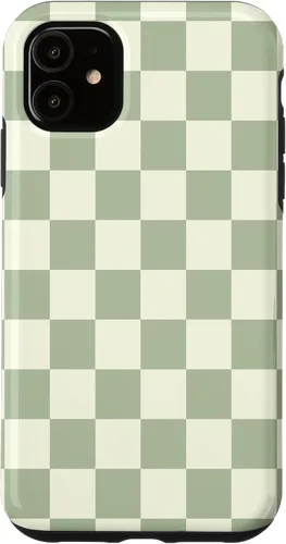 Vista 8 de Funda clásica Checkered Checker Checkerboard Light Sage Green para iPhone 17