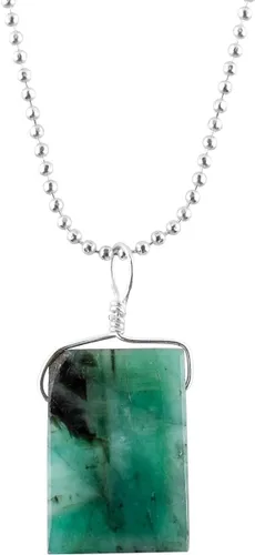 Vista 22 de Collar con colgante delicado de piedras preciosas multicolor