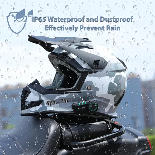 Vista 4 de FreedConn Auriculares Bluetooth KY para motocicleta, casco Bluetooth, intercomunicador, sistemas de comunicación de motocicleta con cancelación