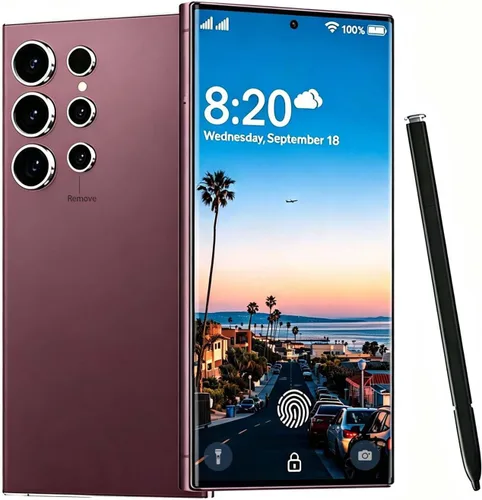 Vista 12 de Teléfonos C24 Ultra Desbloqueados Android 14 Smartphone 8GB+256GB (color anaranjado (Orange Color)
