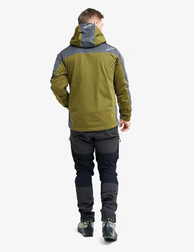 Vista 3 de RevolutionRace Chaqueta Silence Proshell para hombre chaqueta impermeable Softshell con cremalleras de ventilación