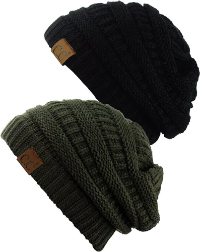 Vista 72 de Gorro a la moda de tejido suave abultado, cálido y elástico de C.C