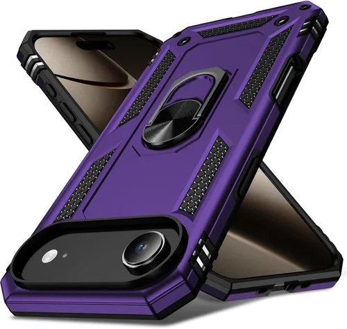 Vista 10 de Korecase Funda para iPhone 17 Pro con soporte de anillo, grado militar, resistente, a prueba de golpes, protección de cuerpo completo para Apple