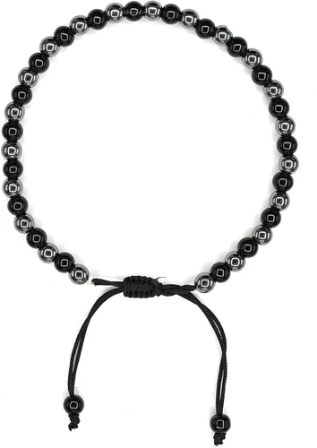 Vista 4 de Amazing Gemstone Hematite Black Obsidian Anklet - Anti Swellig Ankle Bracelet, Weight Loss Aid Ankle Bracelet for Men Women