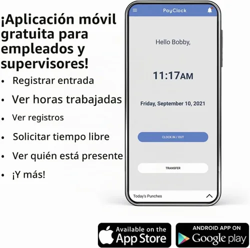 Vista 4 de Sistema de reloj de tiempo Wi-Fi sin contacto Lathem (PCEXPRESS)