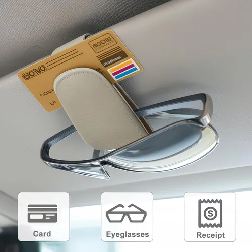 Vista 5 de EldHus Soporte para Gafas de Sol de Coche para Visera, Clip Magnético Soporte para Gafas de Coche, Soporte Universal para Gafas de Sol y Gafas