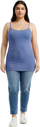 Vista 351 de Emmalise Camisola larga casual básica para mujer, con tirantes ajustables, top en capas