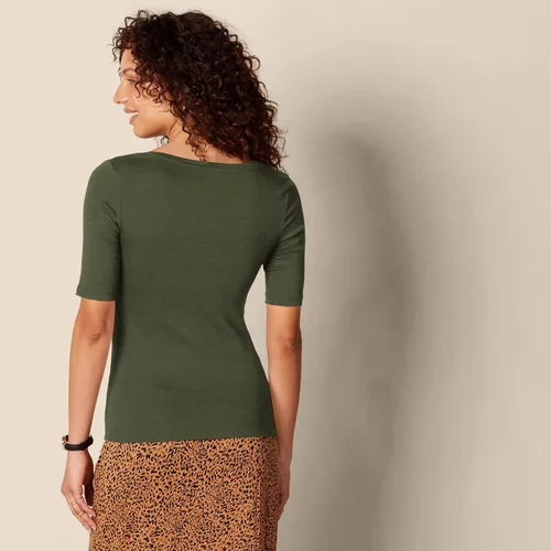 Vista 12 de Amazon Essentials - Camiseta de manga corta y cuello cuadrado para mujer