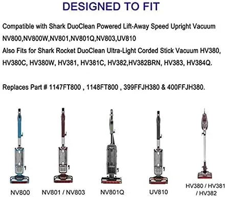 Vista 7 de OYSTERBOY Rollo de cepillo de repuesto duradero de alta calidad compatible con aspiradora Shark NV800, NV800W, NV801, NV801Q, NV803, UV810, HV380
