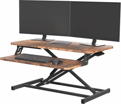 Vista 11 de VIVO Convertidor de escritorio de pie negro de 28 pulgadas, DESK-V028S