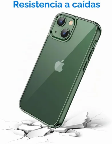 Vista 6 de JETech Funda para iPhone 13 mini, antiamarilleo, verde alpino