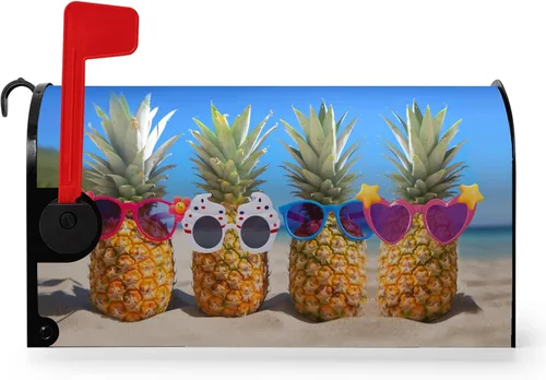 Vista 47 de Funda magnética para buzón patriótico de verano del 4 de julio, cubierta para buzón de bandera de Estados Unidos, diseño floral, Día