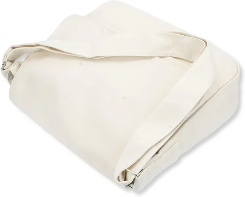 Vista 3 de Bolsa de mensajero de lona, bolsa cruzada de hombro, diseño simple, gruesa y resistente