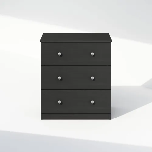 Vista 5 de Furinno Frans Mesa consola de diseño simple con 3 cajones para entrada, sala de estar, americano