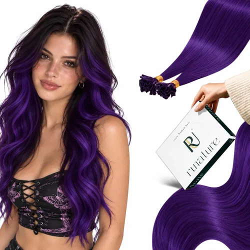 Vista 46 de RUNATURE K Tip - Extensiones de cabello humano real, ombré, pelo corto