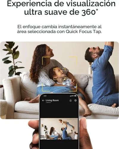 Vista 3 de eufy Security Cámara interior 4K E30, panorámica e inclinación, seguimiento