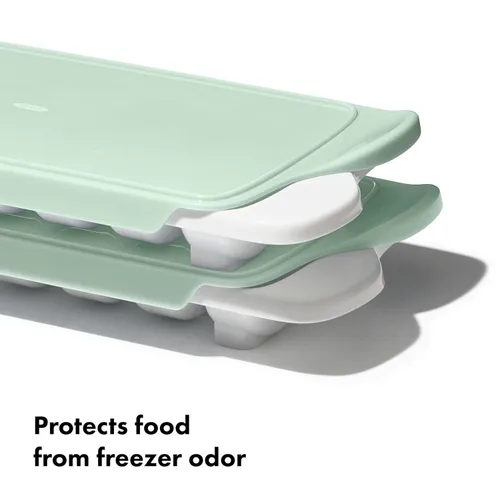 Vista 4 de OXO Tot Paquete de 2 bandejas congeladoras de alimentos para bebés - Opal
