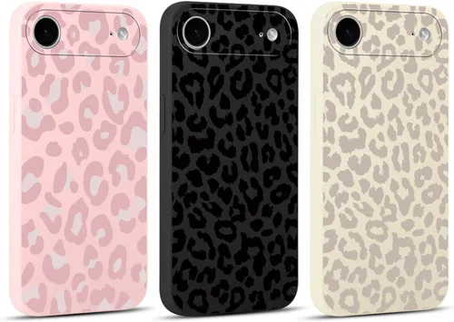 Vista 28 de Paquete de 3 Lindas Fundas con Estampado de Guepardo para iPhone 7/8/SE 2020/SE 2022 de 4.7", Fundas de Diseño Estético de Leopardo de Silicona