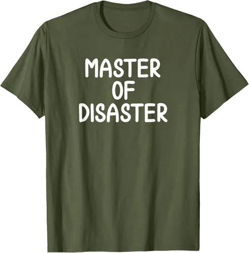 Vista 5 de Camiseta divertida con texto en inglés "Master Of Disaster