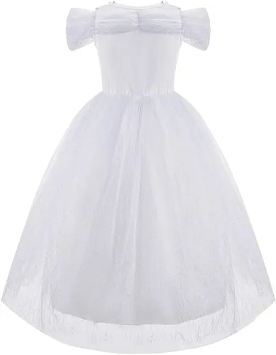 Vista 3 de Disfraz de princesa Elsa para niñas pequeñas, disfraz de princesa con accesorios, Cenicienta, cosplay, reina nieve