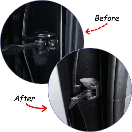 Vista 2 de PIUGILH 4 piezas de cubierta de protección para brazo de control de puerta de automóvil para Ford Ranger 2015 2016 2017 2018 2019 2020 2021, tapa